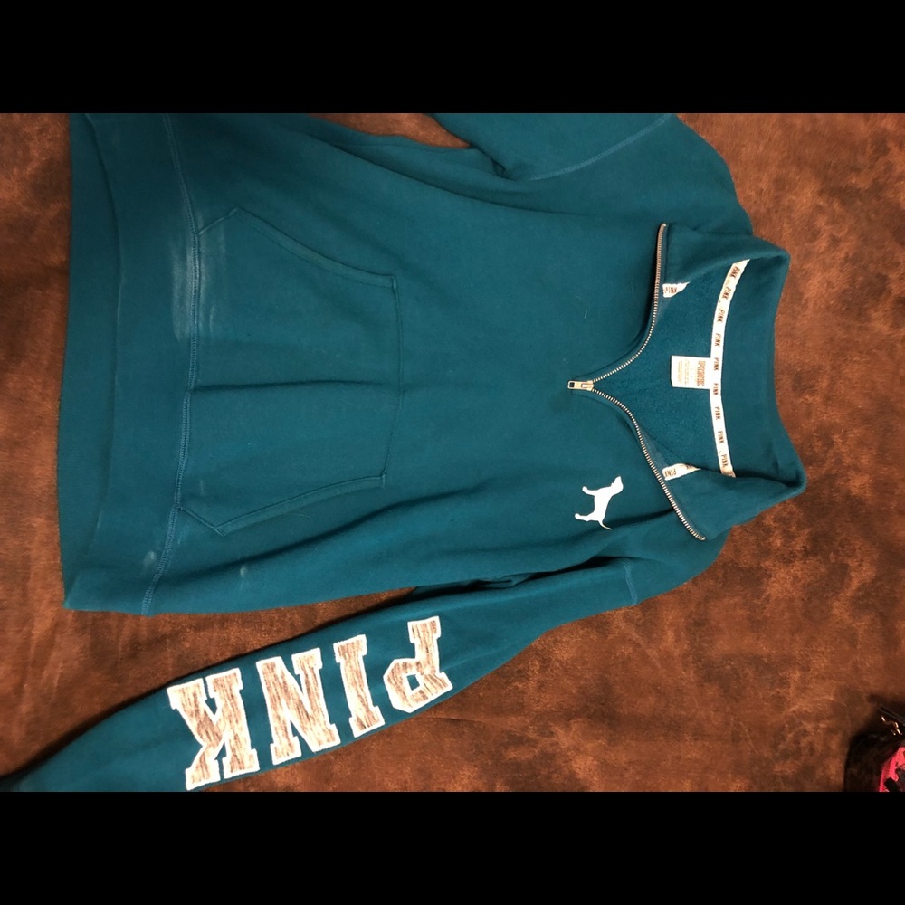 Pink quarter-zip